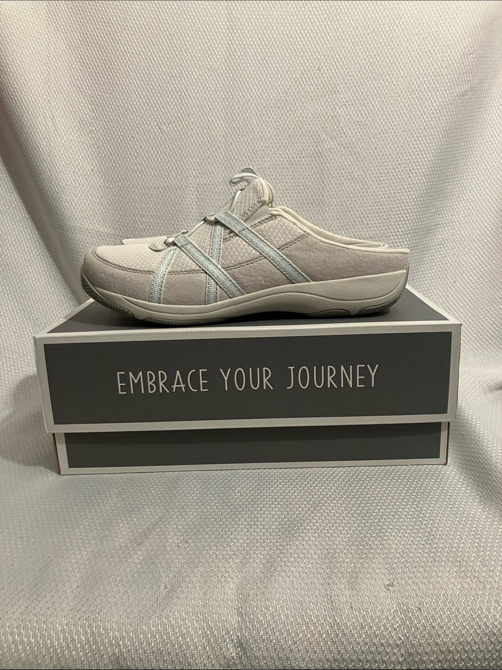 Comfort Slip-On Mule Sneakers in Light Gray - Women